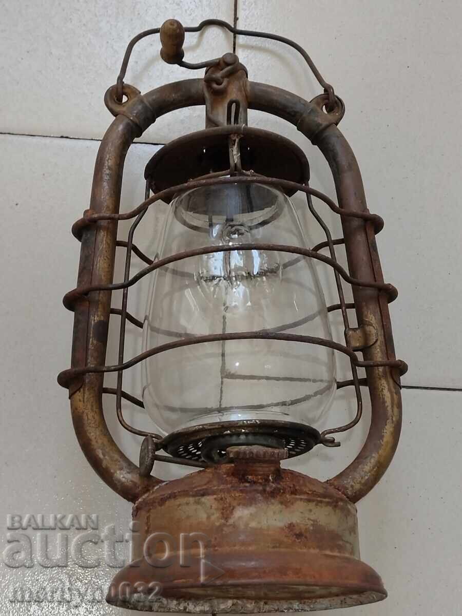 Παλιό γερμανικό φακός WW1 λάμπα, προβολέας φωτιστικό