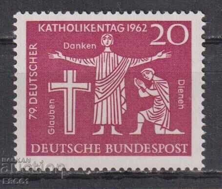 Marcă curată Religie Ziua Catolicilor 1962 din Germania Marcă curată Religie Ziua Catolicilor 1962 din Germania