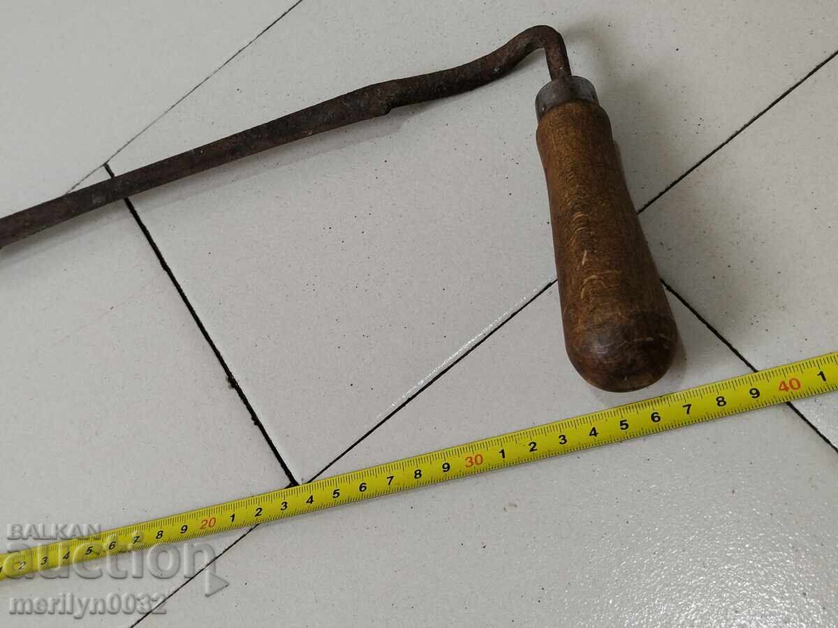 Old forged hand tool wrought iron planer wooden - 5 Old forged hand tool wrought iron planer wooden - 5