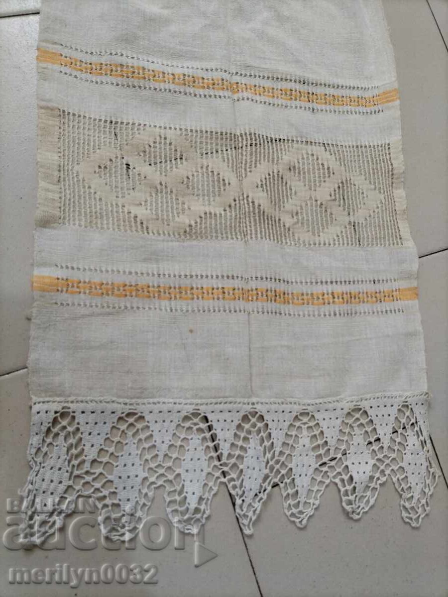 Παράδοση Παλιό ύφασμα κρόσσια με δαντέλα, πλέξιμο, κρόσσια με κέντημα