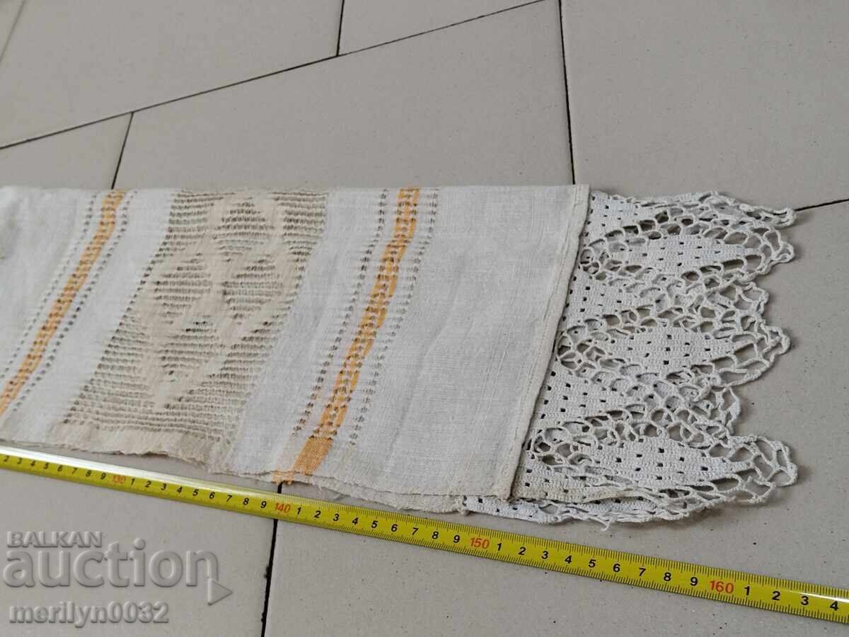 Παλιό ύφασμα κρόσσια με δαντέλα, πλέξιμο, κρόσσια με κέντημα - 5