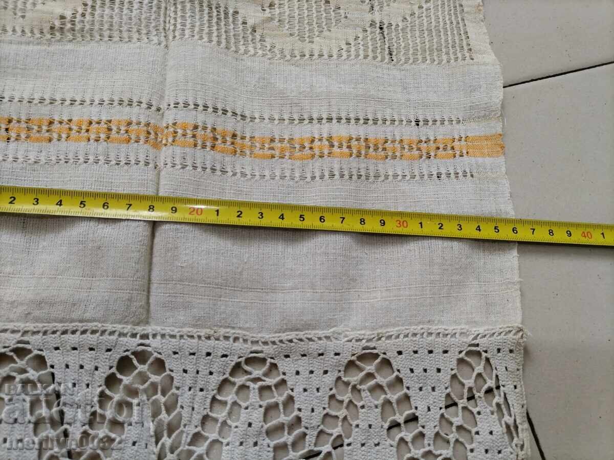 Παλιό ύφασμα κρόσσια με δαντέλα, πλέξιμο, κρόσσια με κέντημα - 6