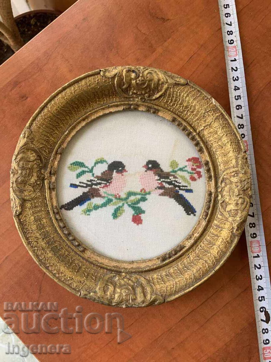 EARLY SOCIETY TAPISERIE CUUT PANOU CADRU DE LEMN