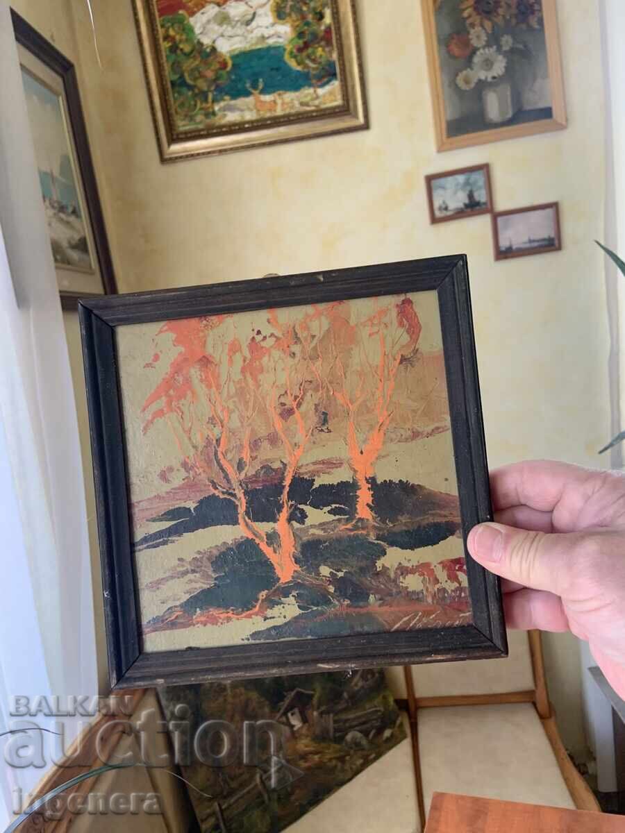 Аукцион КАРТИНА МАСЛО ФАЗЕР ПОДПИС РАМКА ДЪРВО