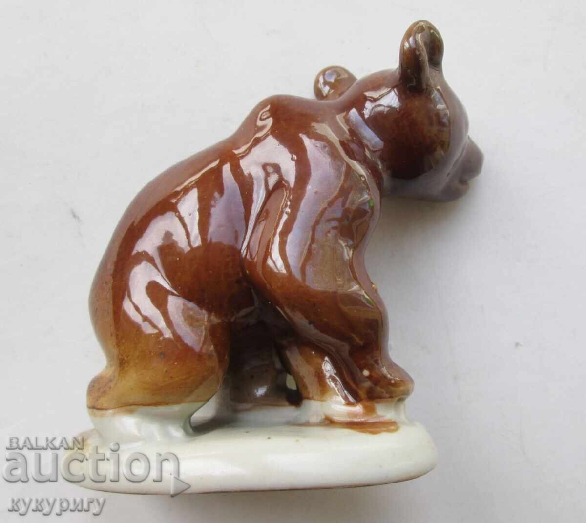 Old Socialist Republic of Bulgaria porcelain figurine statue bear cub - 5