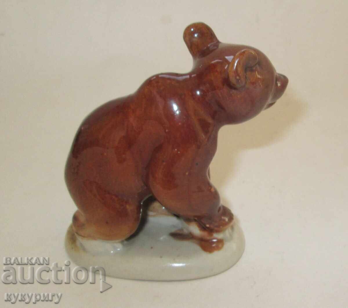 Old Socialist Republic of Bulgaria porcelain figurine statue bear cub - 6
