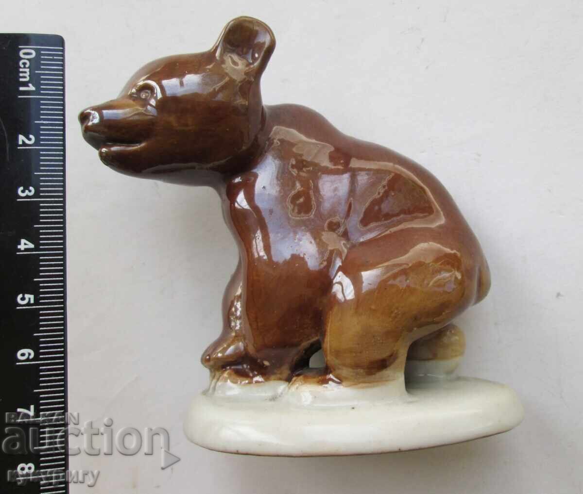 Old Socialist Republic of Bulgaria porcelain figurine statue bear cub - 7