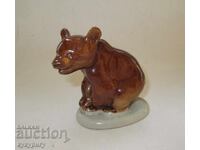Стара Соц НРБ порцеланова статуетка фигура мечка малко мече