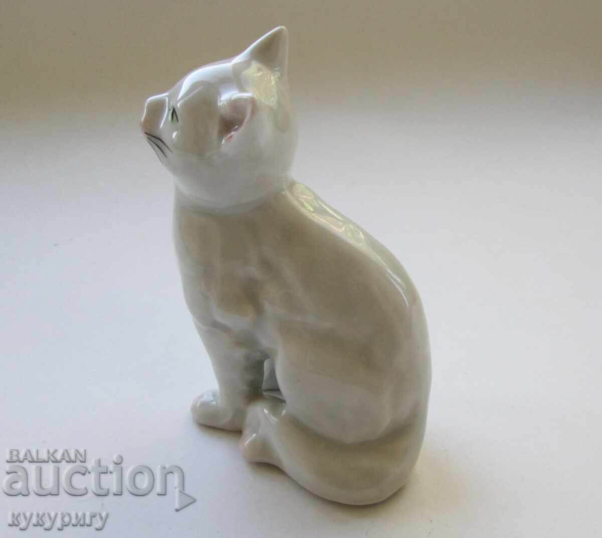 Παλιά πορσελάνινη φιγούρα γάτας από την Σοσιαλιστική Δημοκρατία της Βουλγαρίας - 5