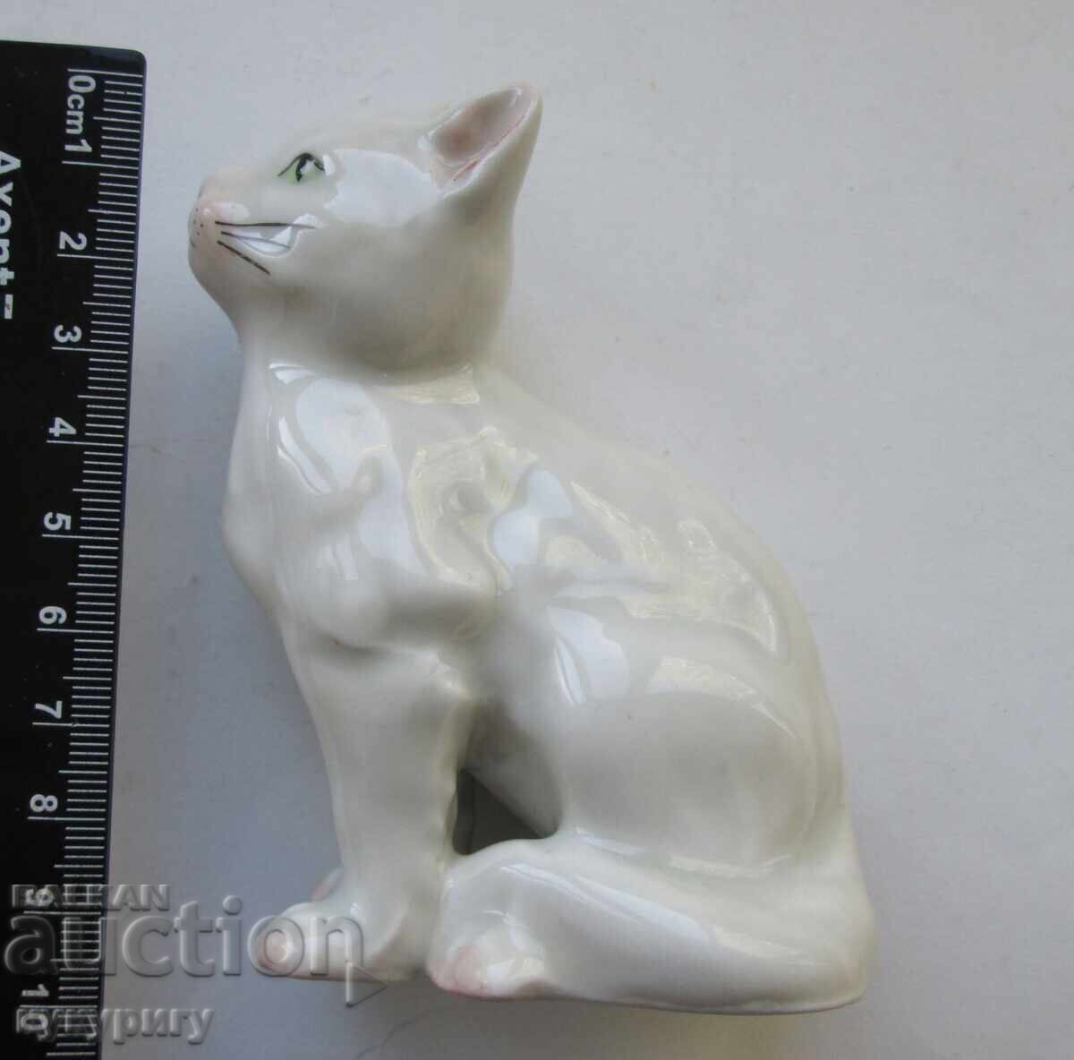 Παλιά πορσελάνινη φιγούρα γάτας από την Σοσιαλιστική Δημοκρατία της Βουλγαρίας - 6