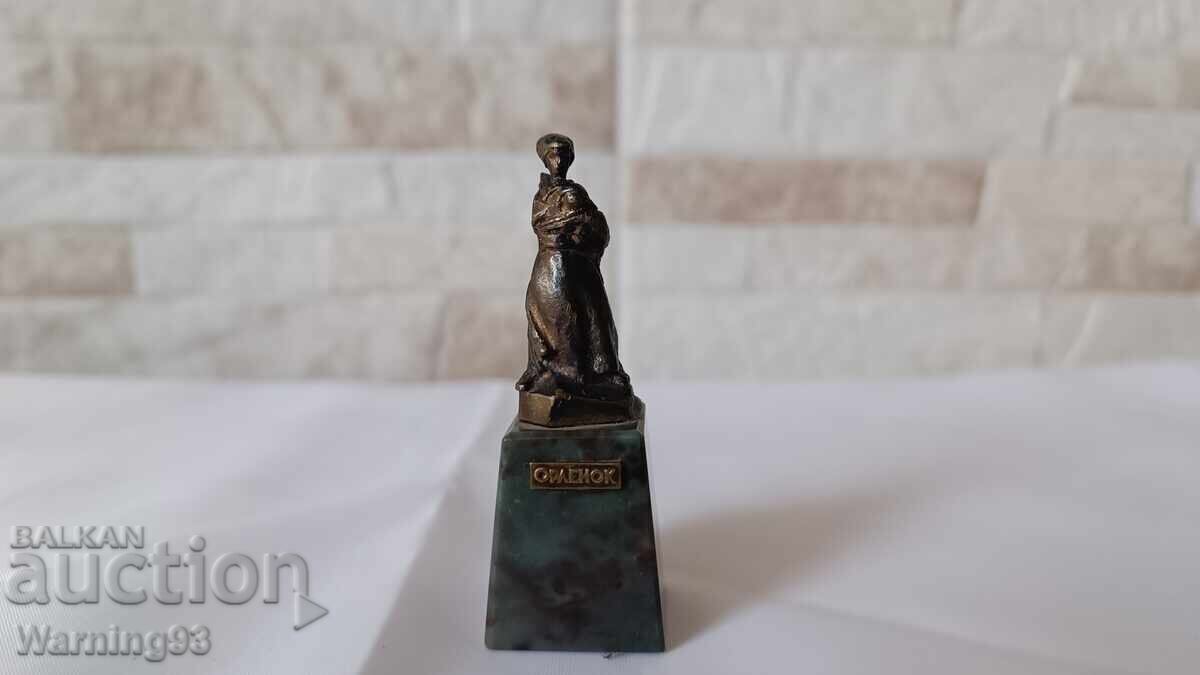 Old Russian Bronze Sculpture - EAGLET - bronze and granite - 6 Old Russian Bronze Sculpture - EAGLET - bronze and granite - 6