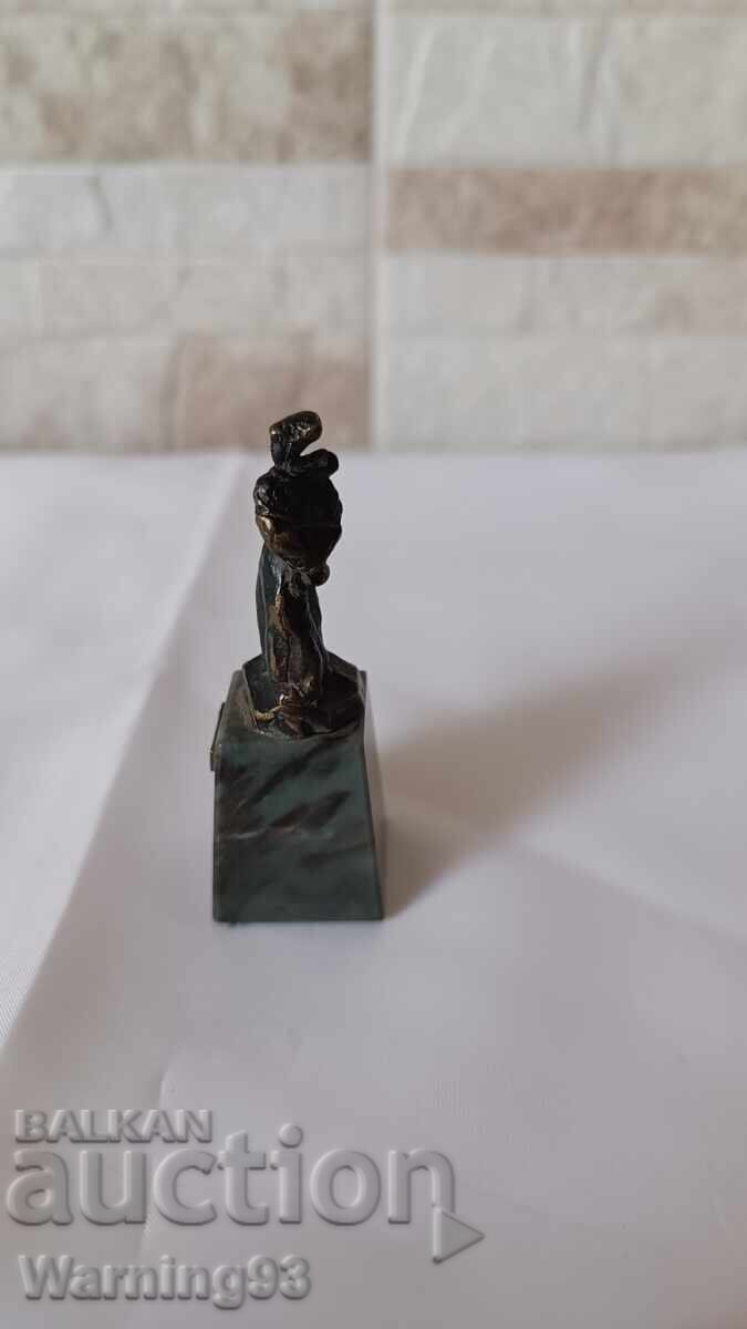 Стара руска бронзова пластика - ОРЛЕНОК - бронз и гранит - 7