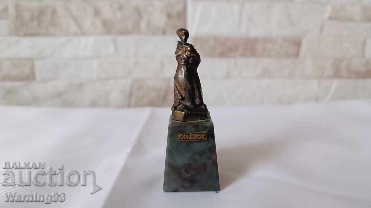Old Russian Bronze Sculpture - EAGLET - bronze and granite Old Russian Bronze Sculpture - EAGLET - bronze and granite