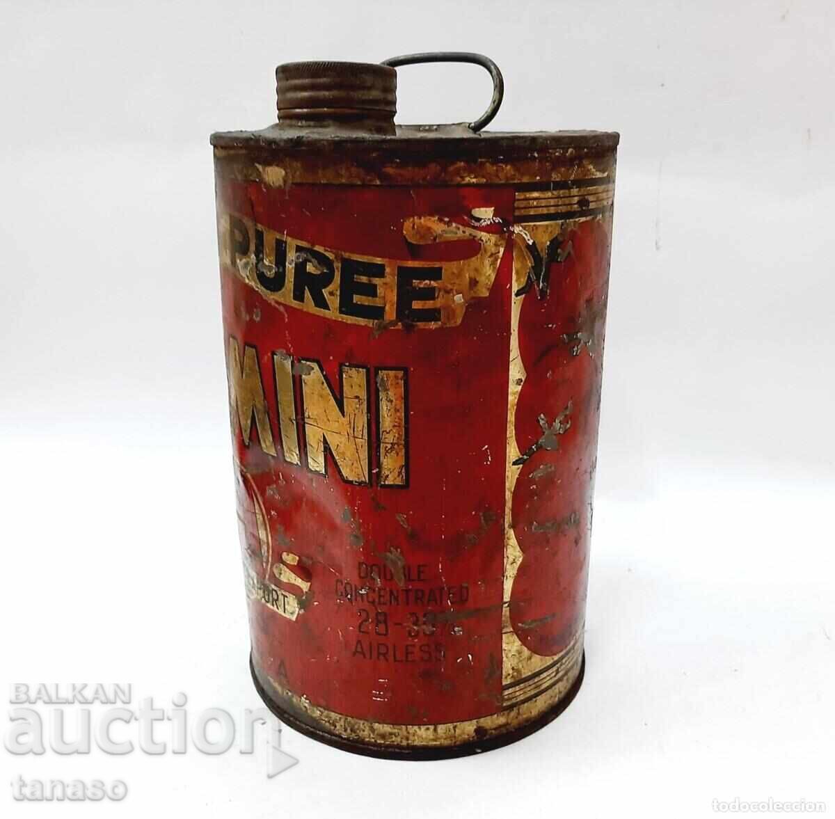 Μεγάλο παλιό τενεκεδένιο κουτί από πουρέ ντομάτας (13.1) - 7