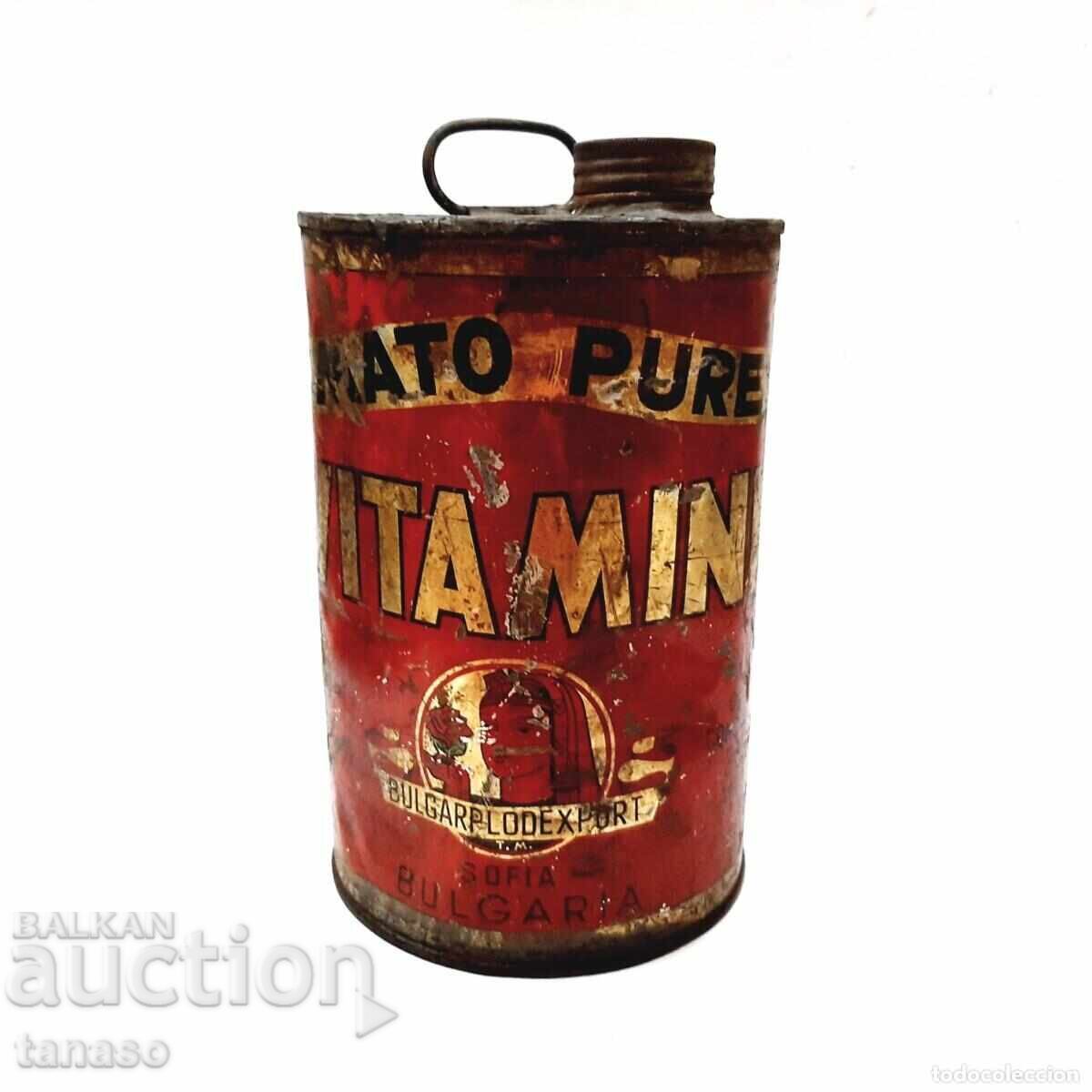 Μεγάλο παλιό τενεκεδένιο κουτί από πουρέ ντομάτας (13.1)