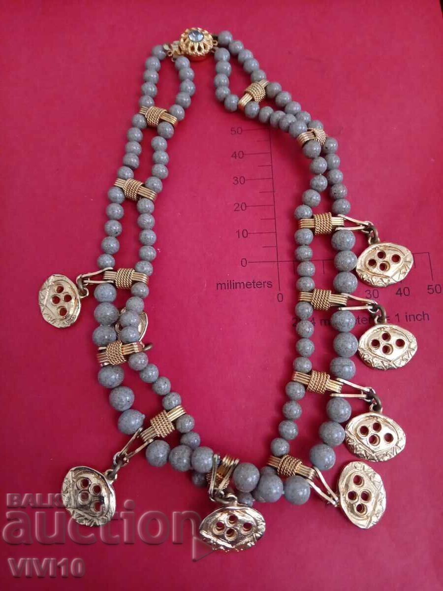 Antique necklace with natural stones