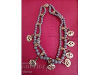 Antique necklace with natural stones
