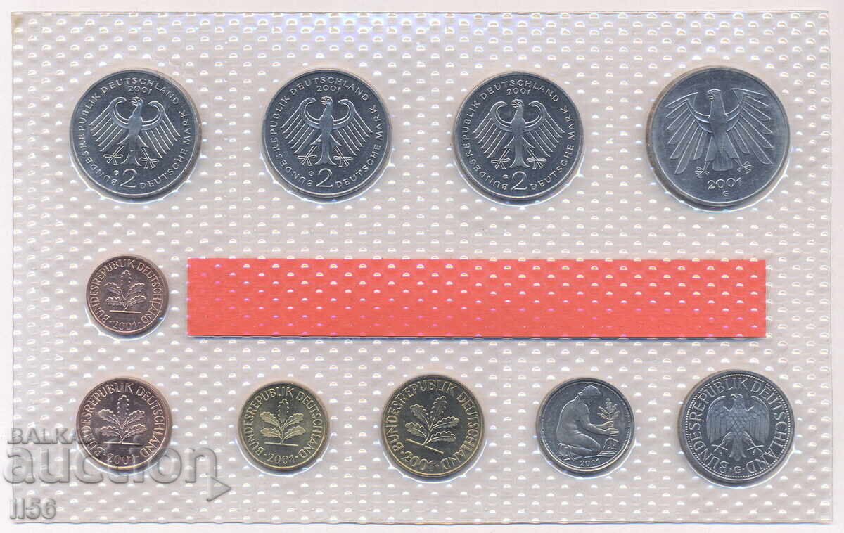 Germania - set bancnote 2001, mint (UNC) cu preț 38.00 BGN | € 19.43 Germania - set bancnote 2001, mint (UNC) cu preț 38.00 BGN | € 19.43