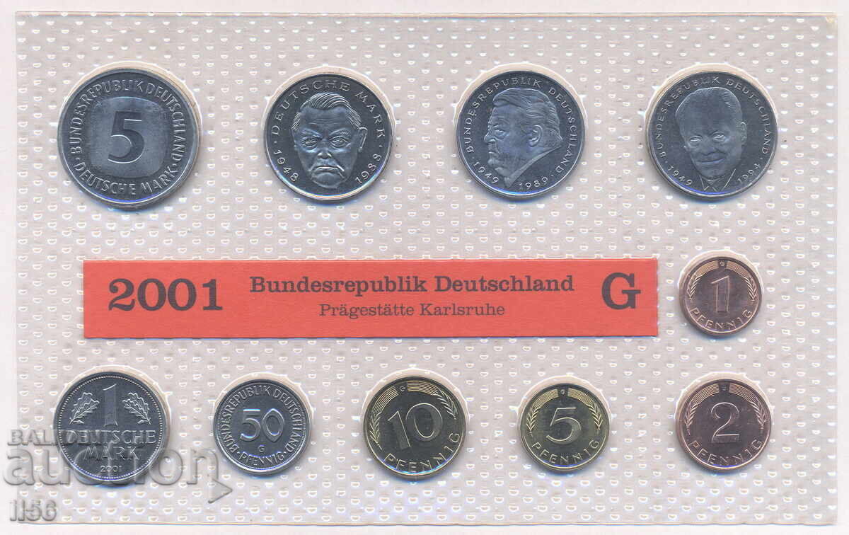 Germania - set bancnote 2001, mint (UNC) Germania - set bancnote 2001, mint (UNC)