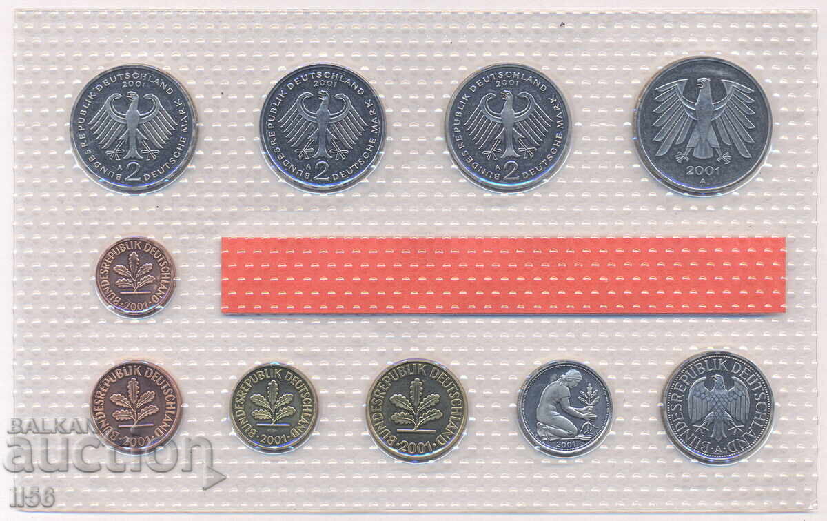 Germania - set bancnote 2001, mint (UNC) cu preț 42.00 BGN | € 21.47 Germania - set bancnote 2001, mint (UNC) cu preț 42.00 BGN | € 21.47