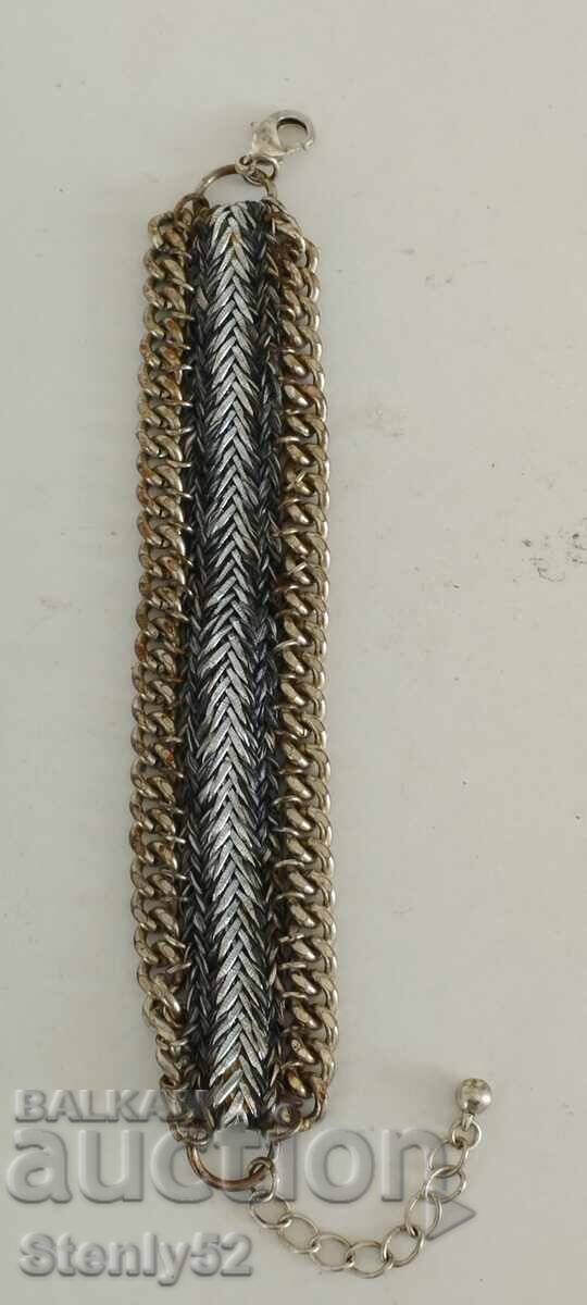 Brățară pentru costum popular, metal, șnur
