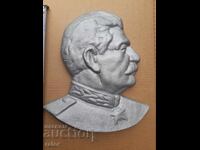 MARE basorelief metalic masiv cu STALIN