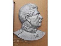 MARE basorelief metalic masiv cu STALIN