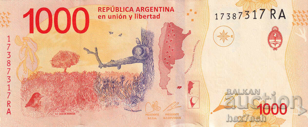 Δημοπρασία ❤️ ⭐ Αργεντινή 2017 1000 πέσος UNC νέα ⭐ ❤️