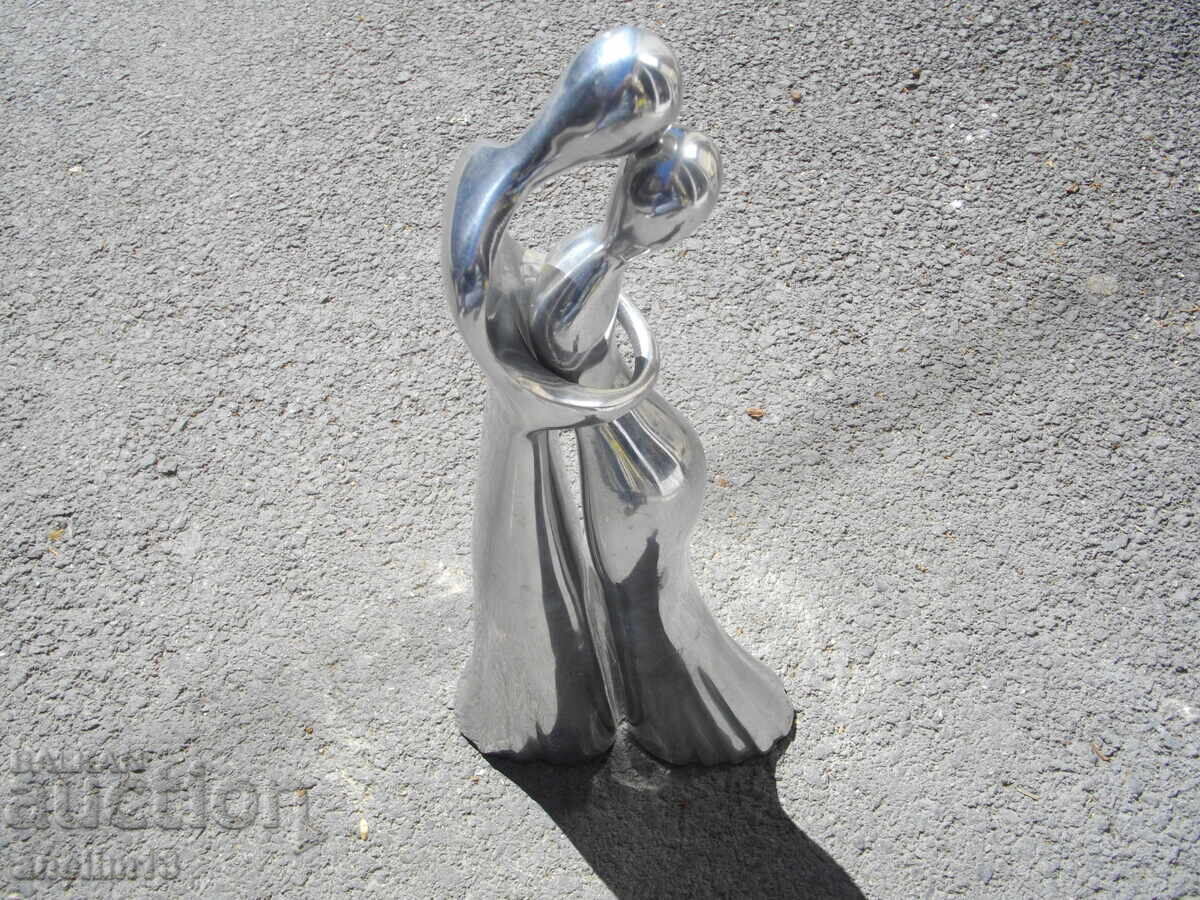 Auction  METAL ALUMINUM FIGURES STATUETTE ART NOUVEAU TWO IN ONE