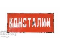 Vintage enamel sign, original social (era)