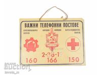 Old plastic sign, social original