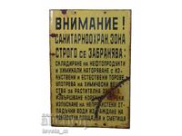 Large Enamel Sign, Socialist Original