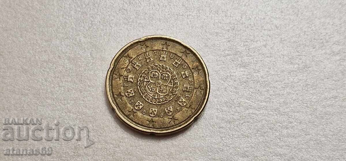 20 Евроцента Португалия 2002 г.