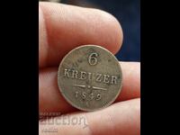 6 Kreuzer 1849 Austria