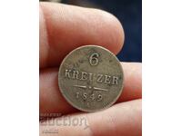 6 κρόιτσερ 1849 Αυστρία