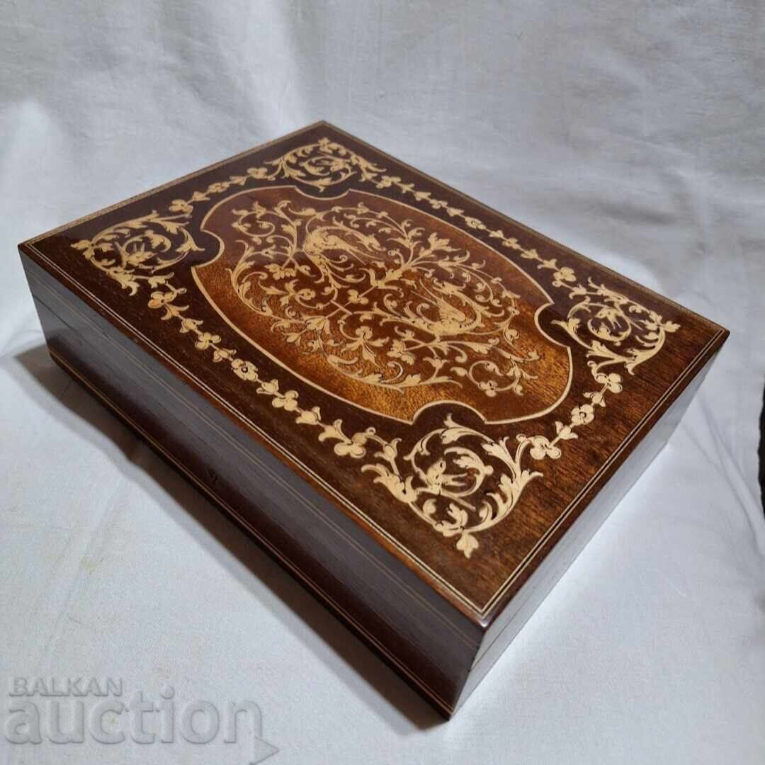 Delivery of Old wooden varnished box