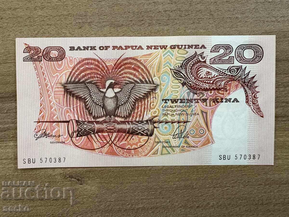Παπούα Νέα Γουινέα - 20 κίνα (1989), UNC