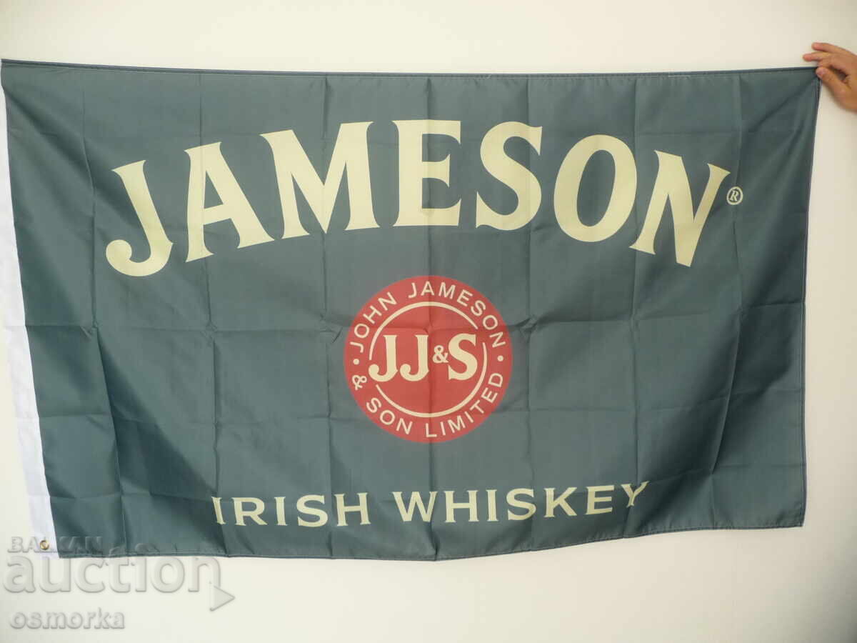 Jameson Irish Whiskey Flag Advertising Bar Green Whiskey