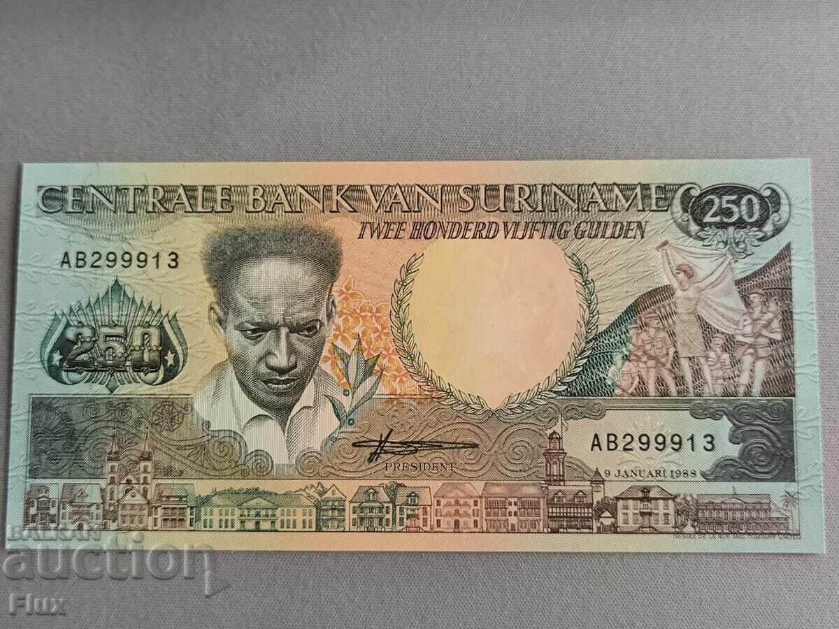 Банкнота - Суринам - 250 гулдена UNC | 1988г.