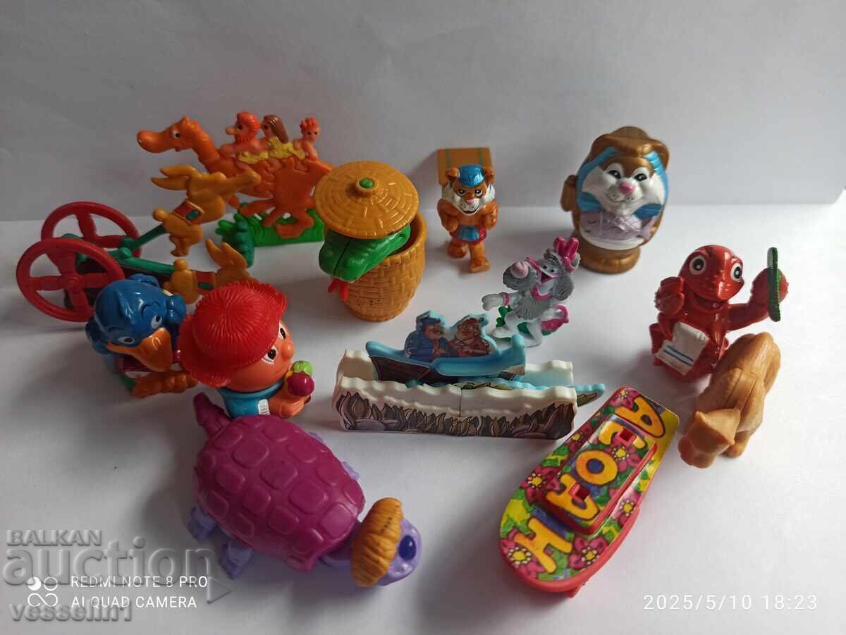 Old toys lot 1 from Kinder Surprise chocolate eggs, 13 pieces