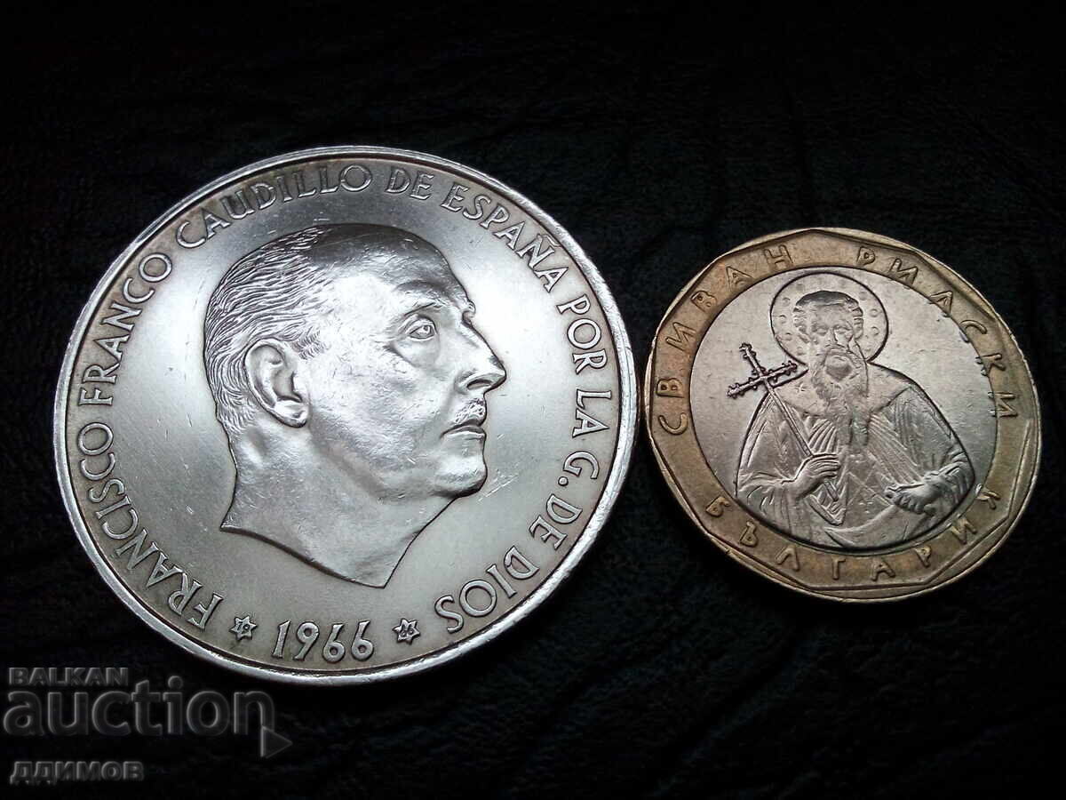 100 pesetas 1966 Spania Franco argint - 5