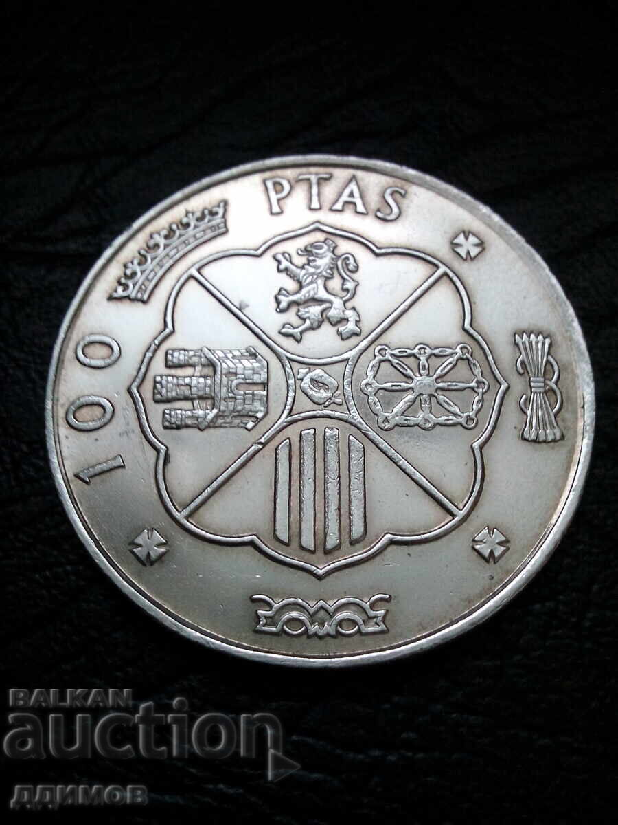 100 πεσέτες 1966 Ισπανία Φράνκο ασήμι