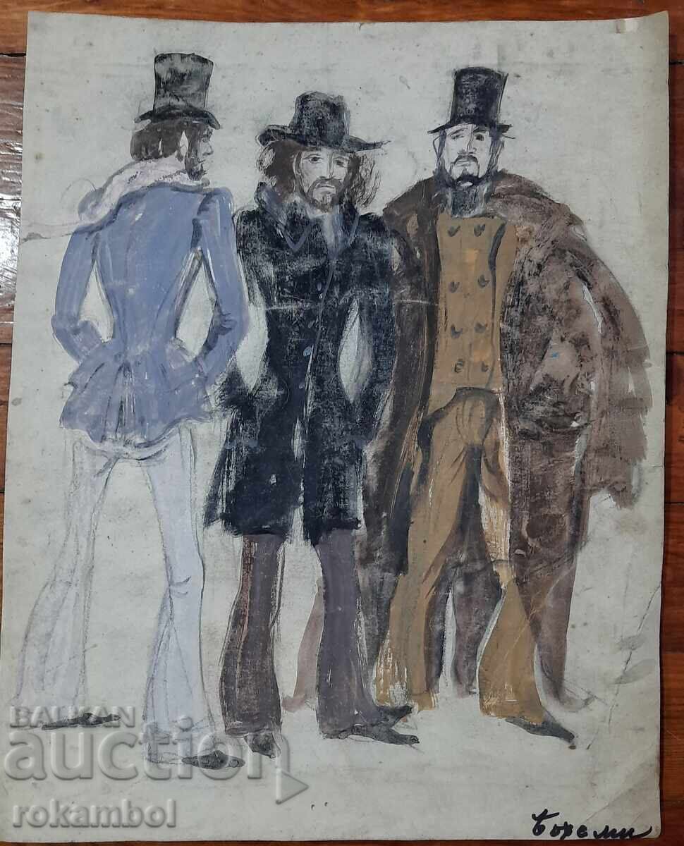 Παλιός πίνακας της ζωγράφου Μαριάνα Ποπόβα 1914-1982 με τιμή 350.00 BGN | € 178.95