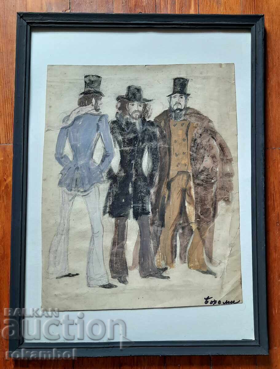 Παλιός πίνακας της ζωγράφου Μαριάνα Ποπόβα 1914-1982