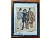 Old painting by artist Mariana Popova 1914-1982