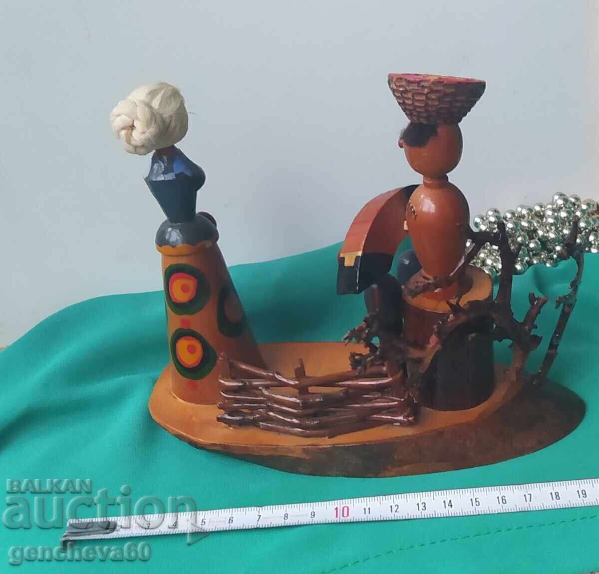 Russian Wooden Rare Souvenir "Musicians" - 6