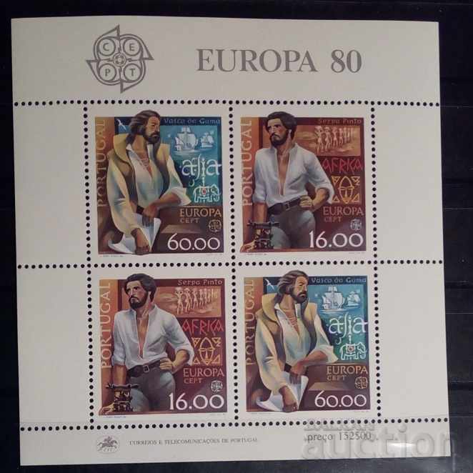 Португалия 1980 Блок Европа CEPT Личности/Кораби MNH