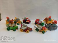 Old toys lot 2 from Kinder Surprise chocolate eggs, 9 pieces