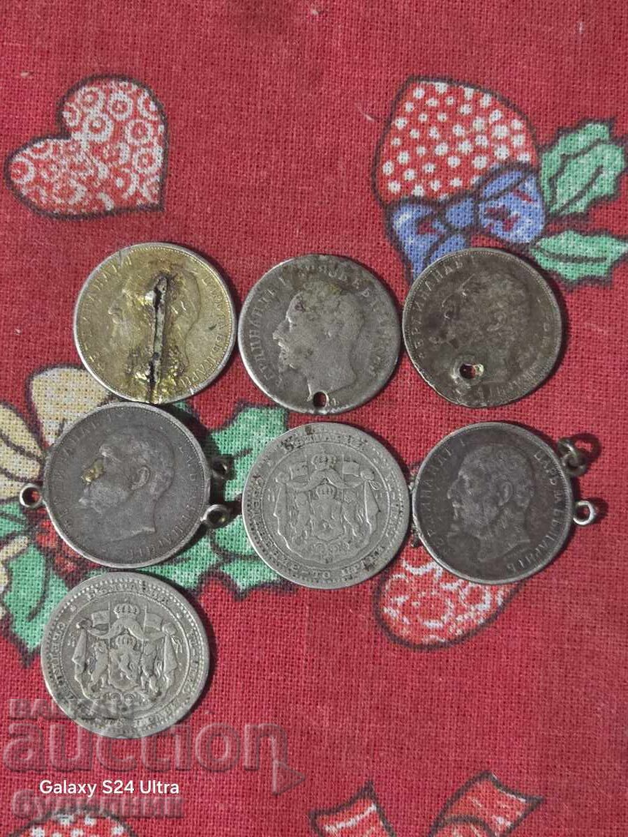 Παράδοση 7 Τεμάχια Ασημένια νομίσματα 50 λεπτών διάφορα έτη ΒΖC. Πουλάω