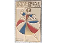 19105 Insigna - Festivalul de Dansuri de 5 Zile Rudolstadt 1969 Germania